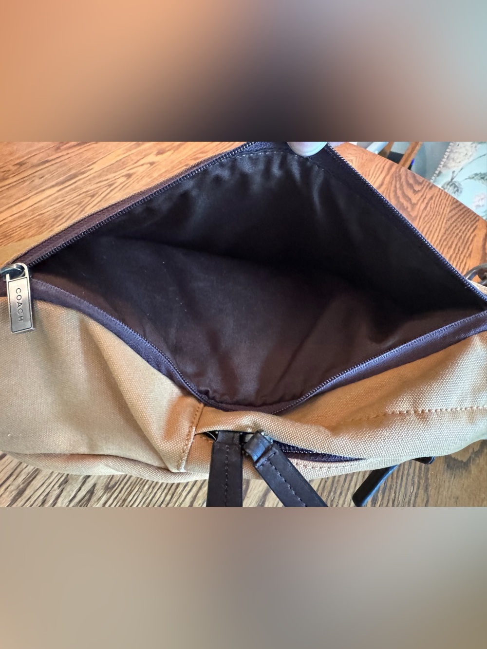 Coach Camden F70930 Tan And Brown Slingback Backpack Canvas And Leather - Picture 7 of 15